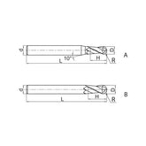 Solid carbide milling Ball nose cutter General machining of non-ferrous metals NM-2B - Makotools Industrial Supply Tools for Metal Cutting
